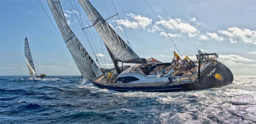 Sailing Yacht with Turbot logo