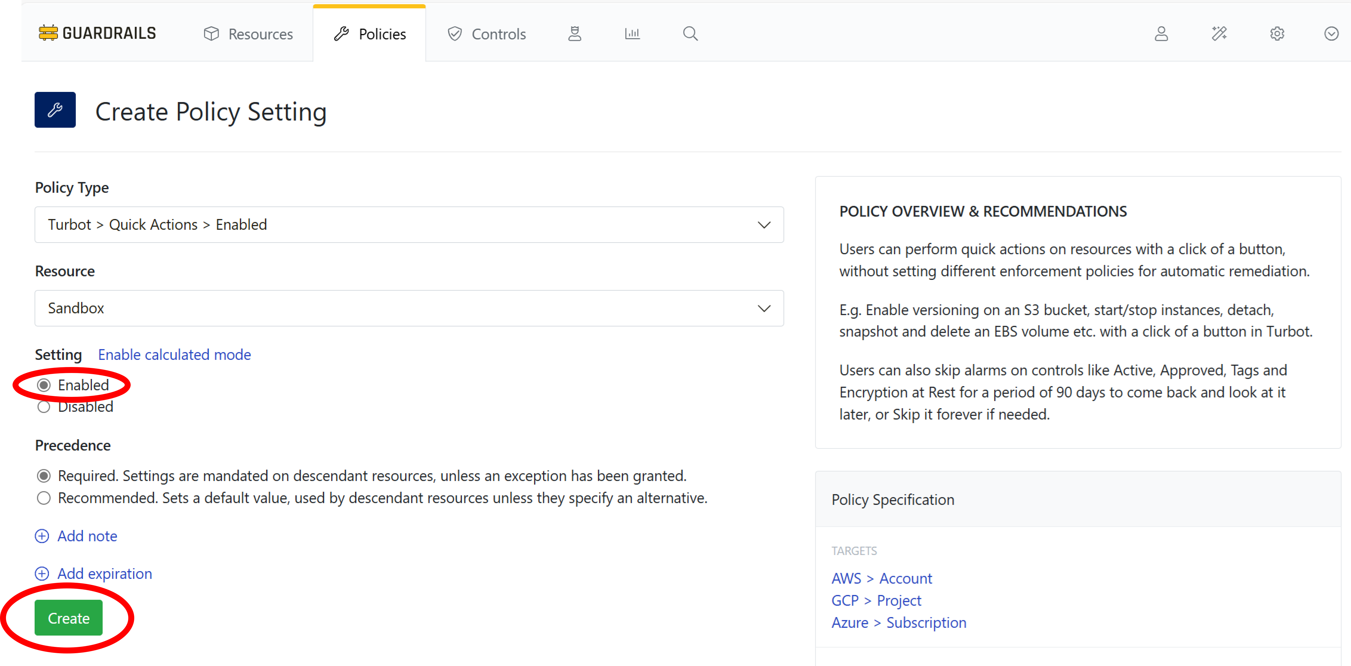 aws-enable-quick-actions