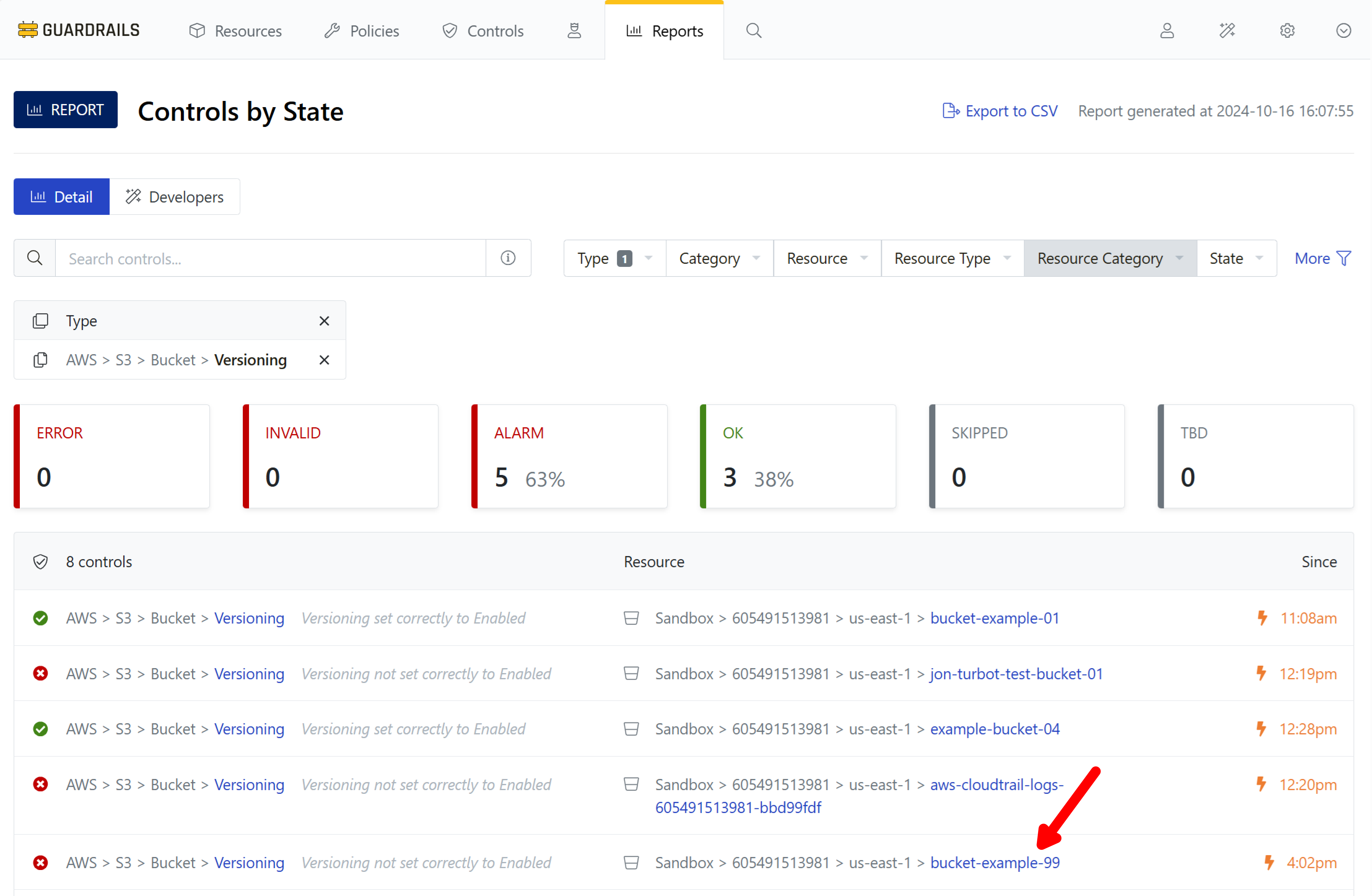 select_bucket_in_alarm_for_quick_action