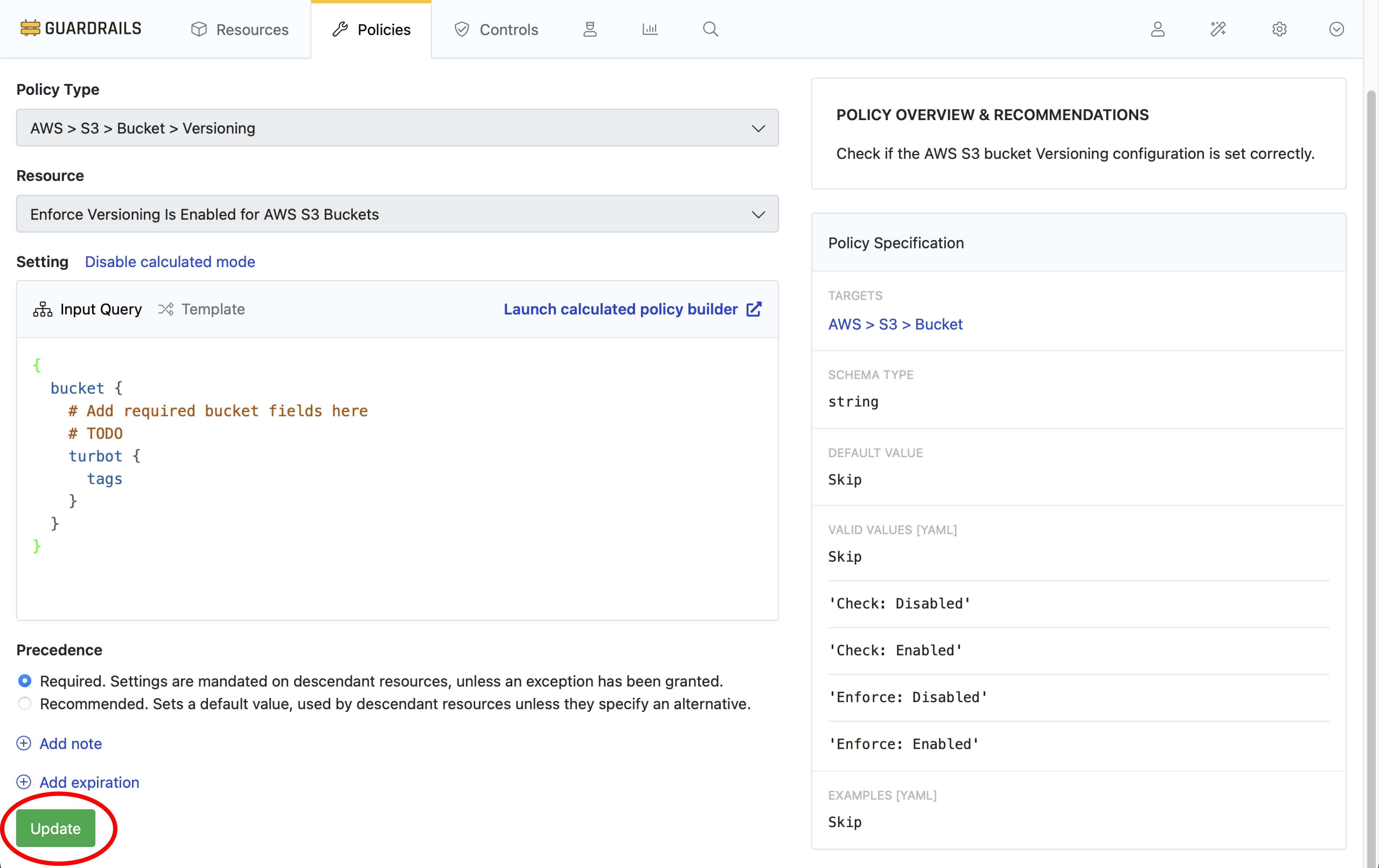 update-policy-setting