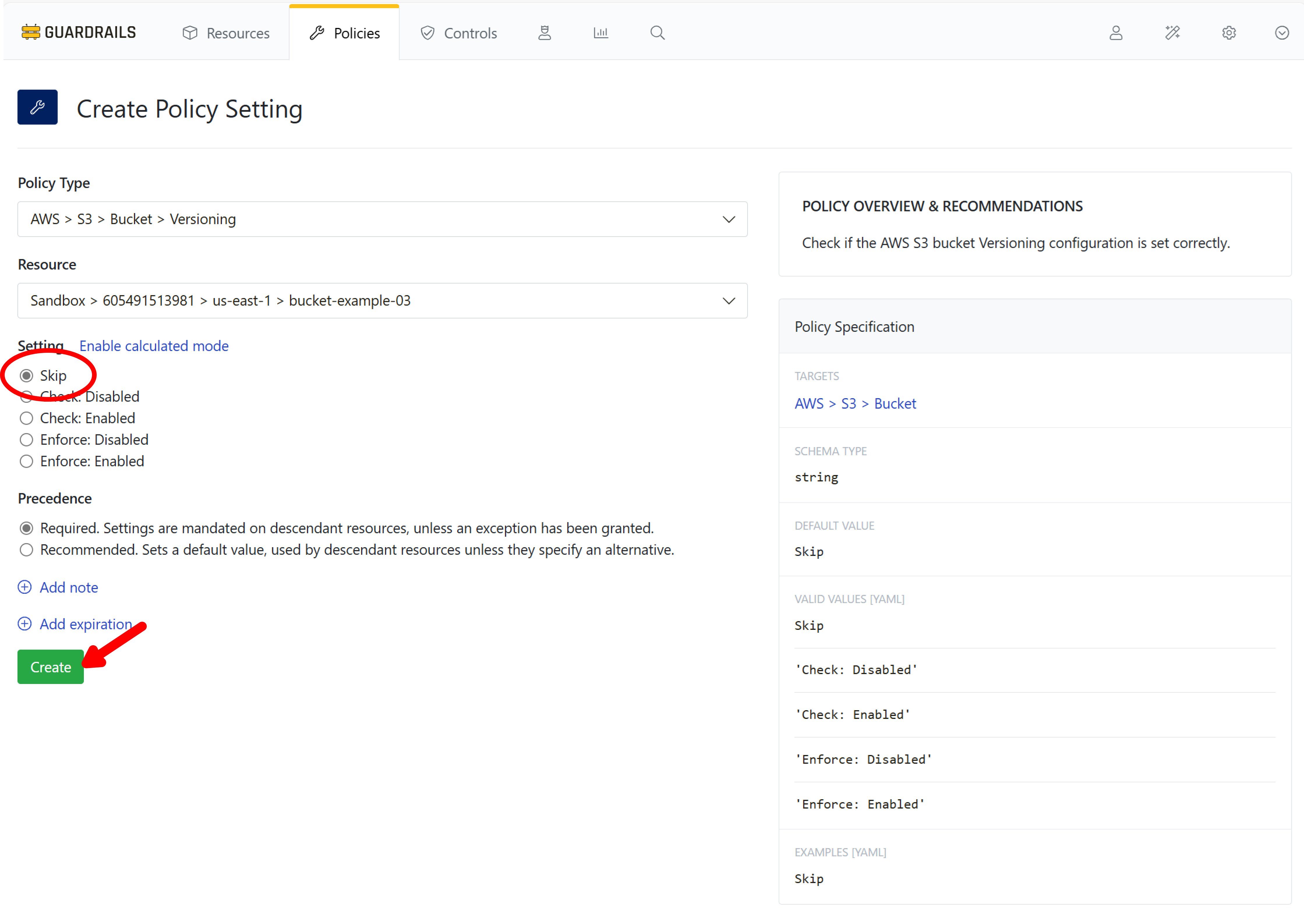 create-policy-setting