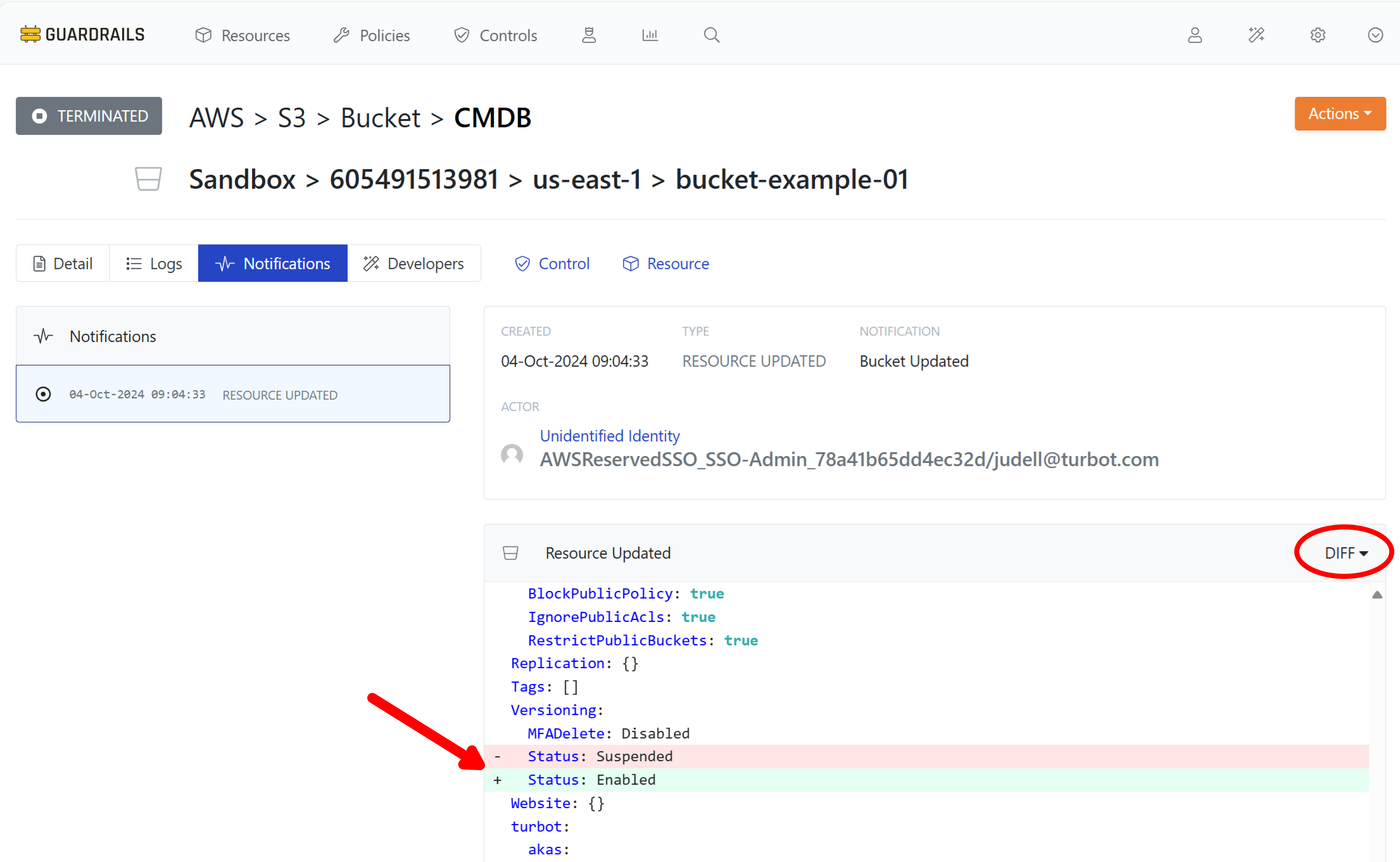 aws-diff-the-first-change