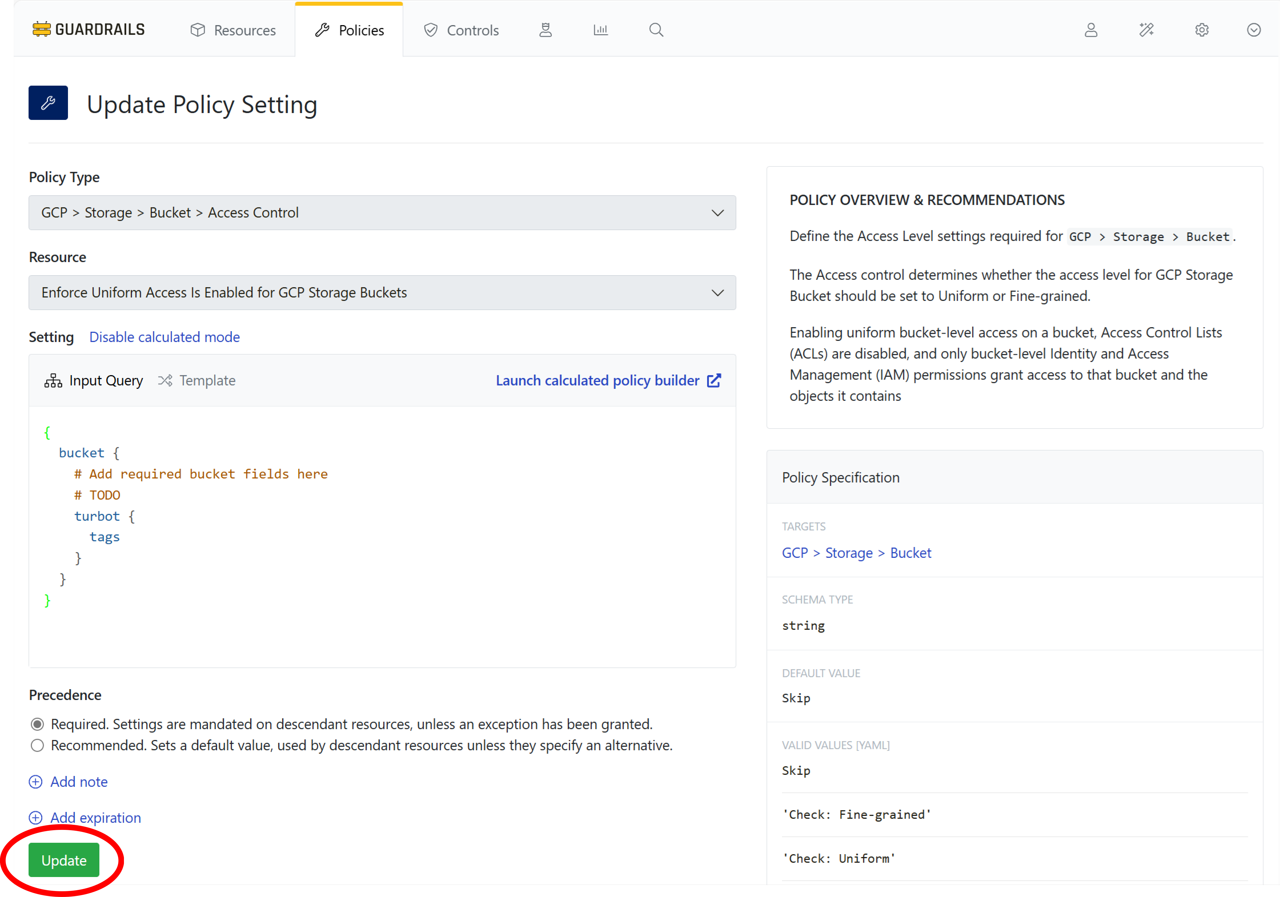 update-policy-setting