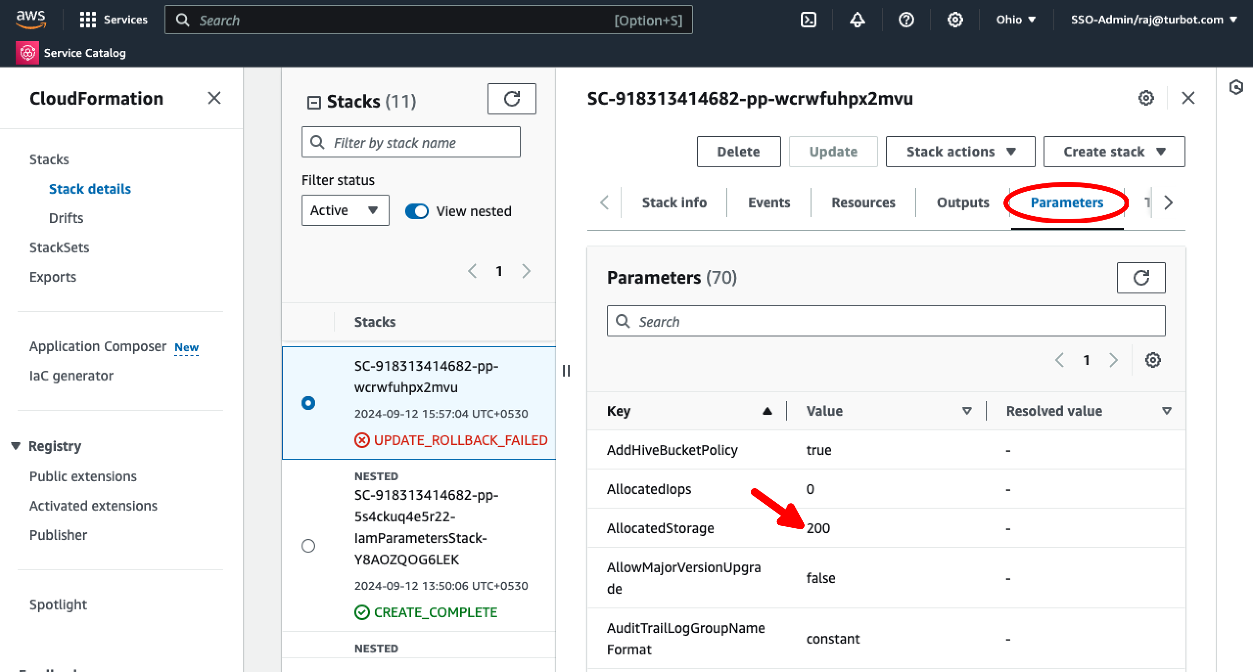 CloudFormation Stack Parameter